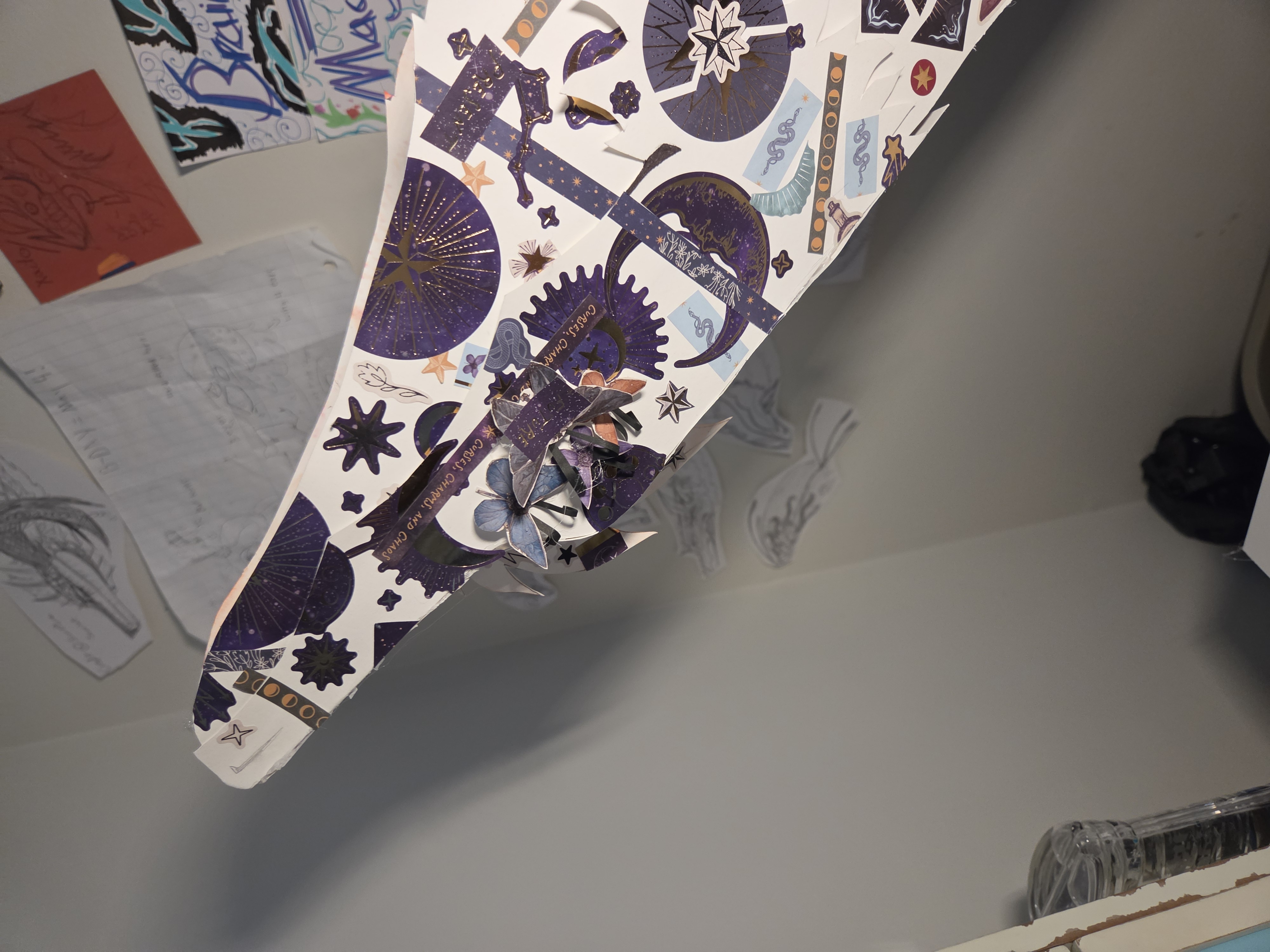 Medium paper dragon with celestial details